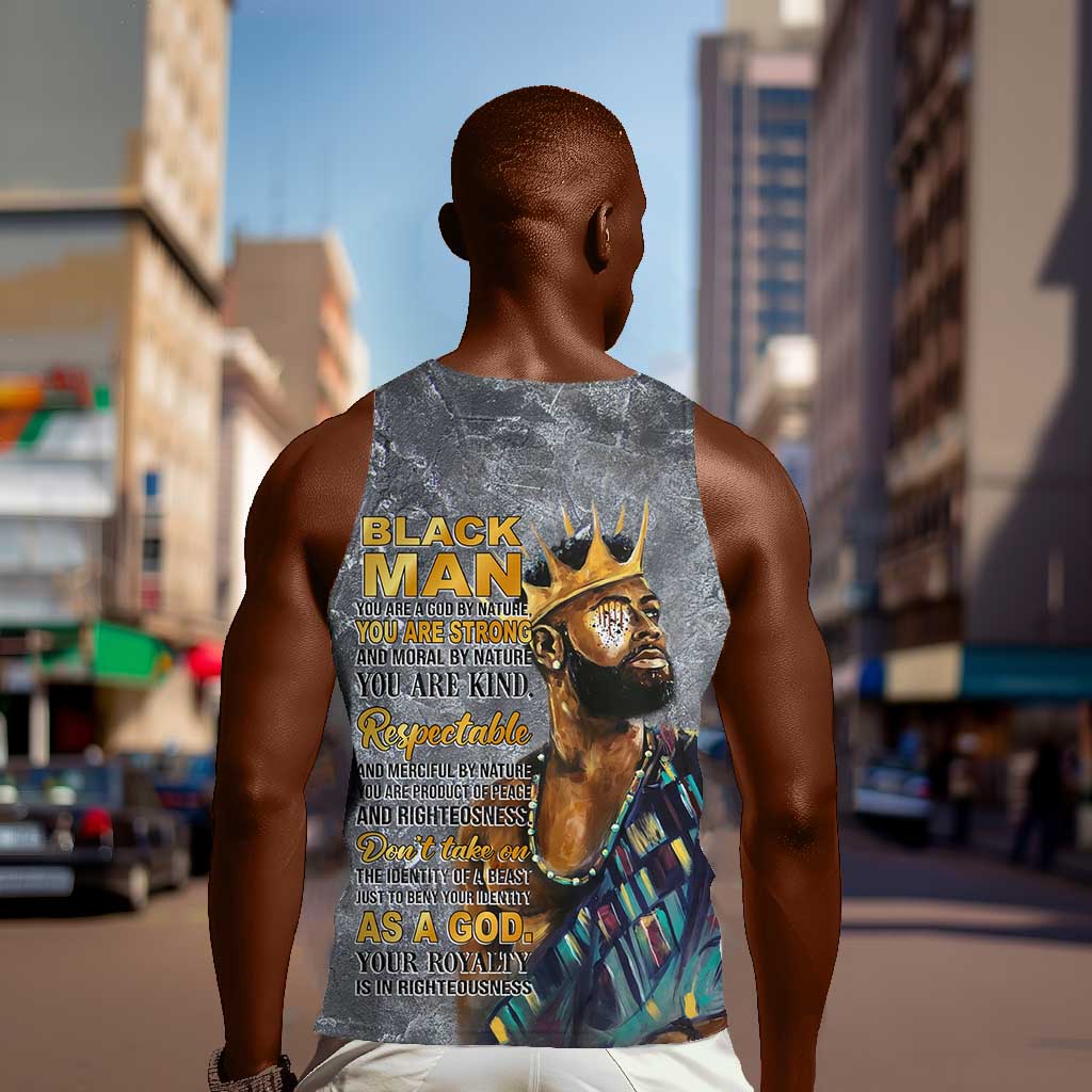 Black Man Africa Men Tank Top Naturally King DT02