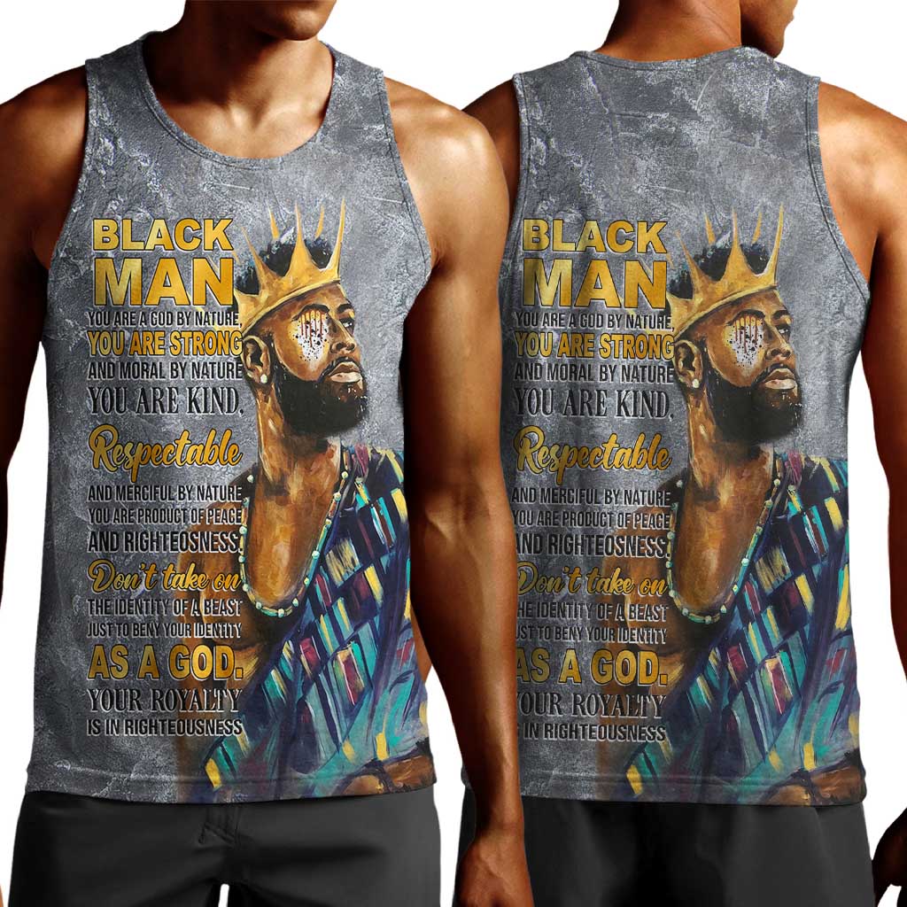 Black Man Africa Men Tank Top Naturally King DT02