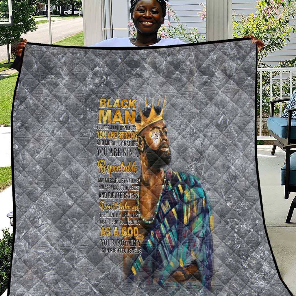 Black Man Africa Quilt Naturally King DT02