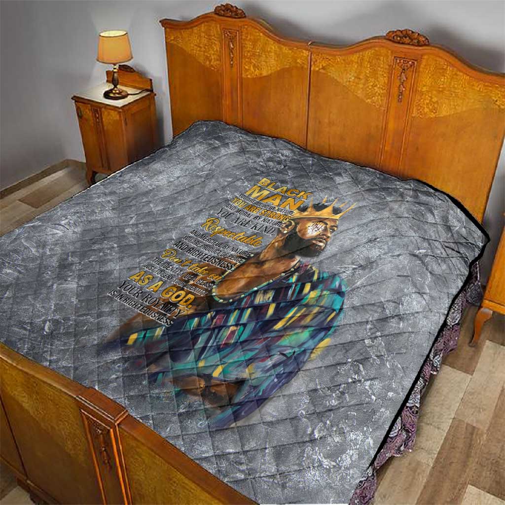 Black Man Africa Quilt Naturally King DT02