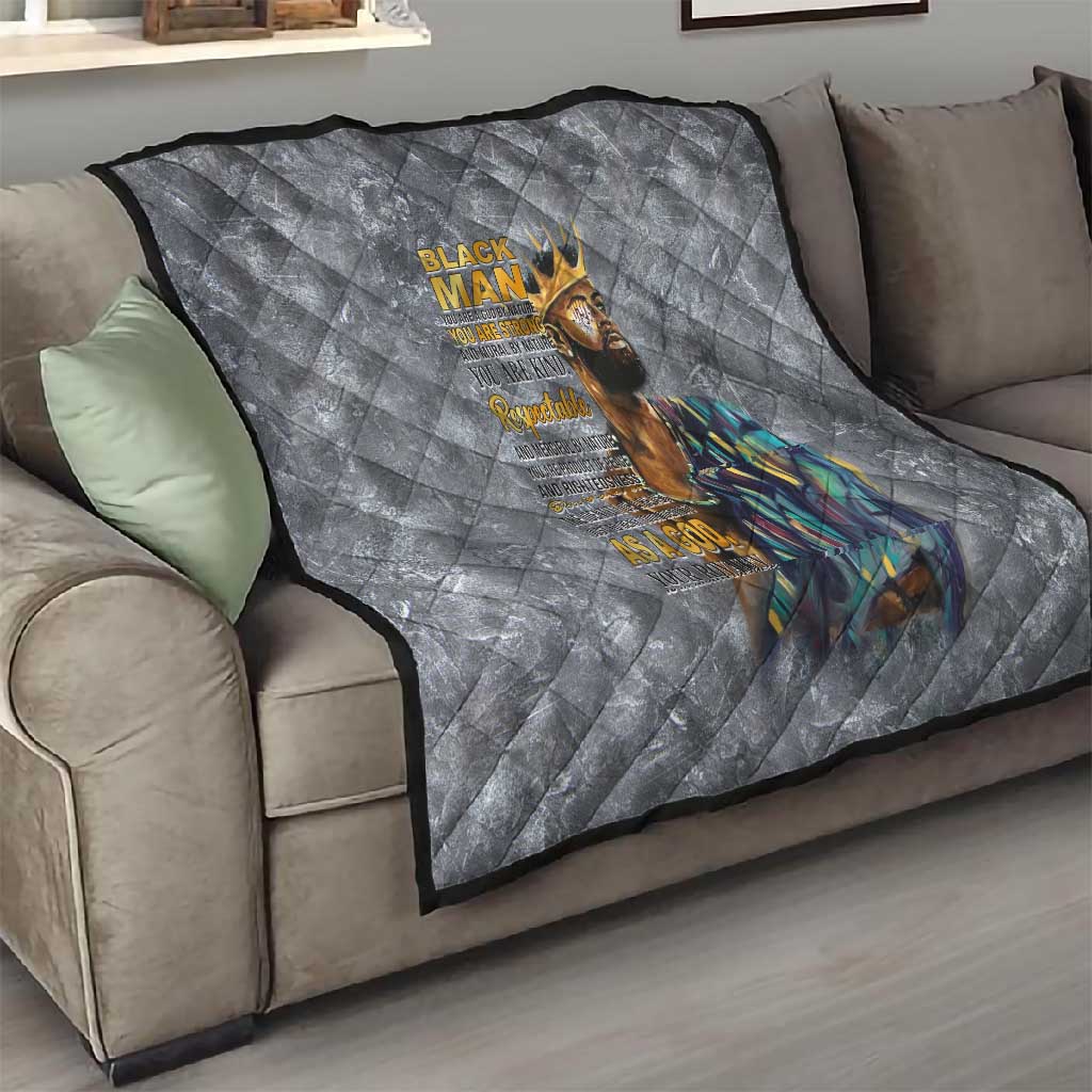 Black Man Africa Quilt Naturally King DT02