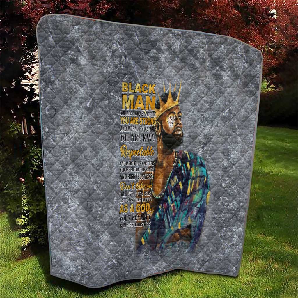 Black Man Africa Quilt Naturally King DT02