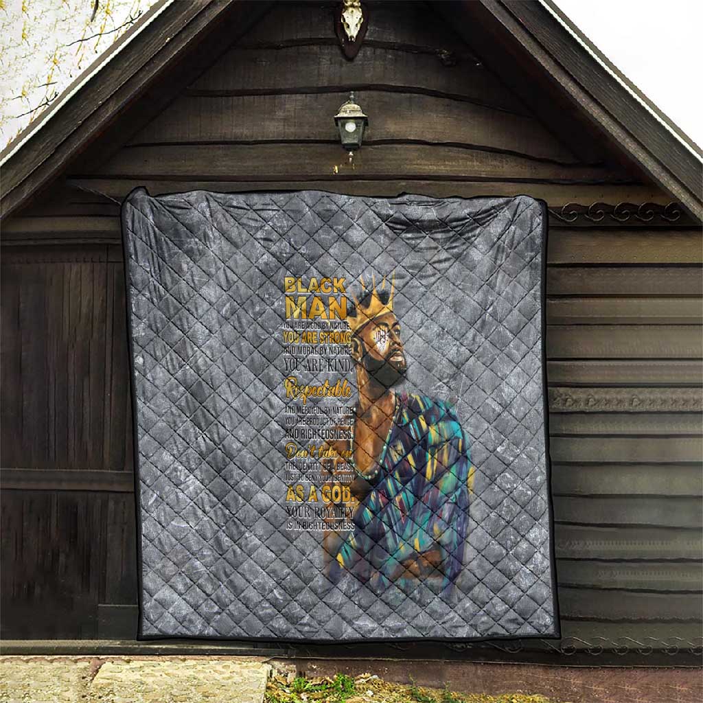 Black Man Africa Quilt Naturally King DT02