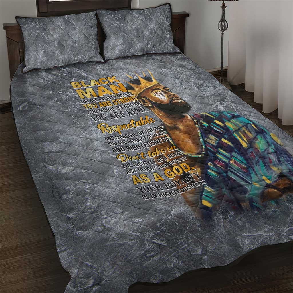 Black Man Africa Quilt Bed Set Naturally King DT02