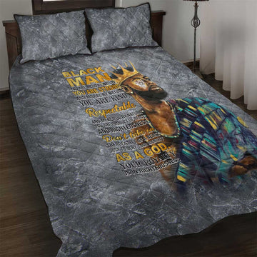 Black Man Africa Quilt Bed Set Naturally King DT02