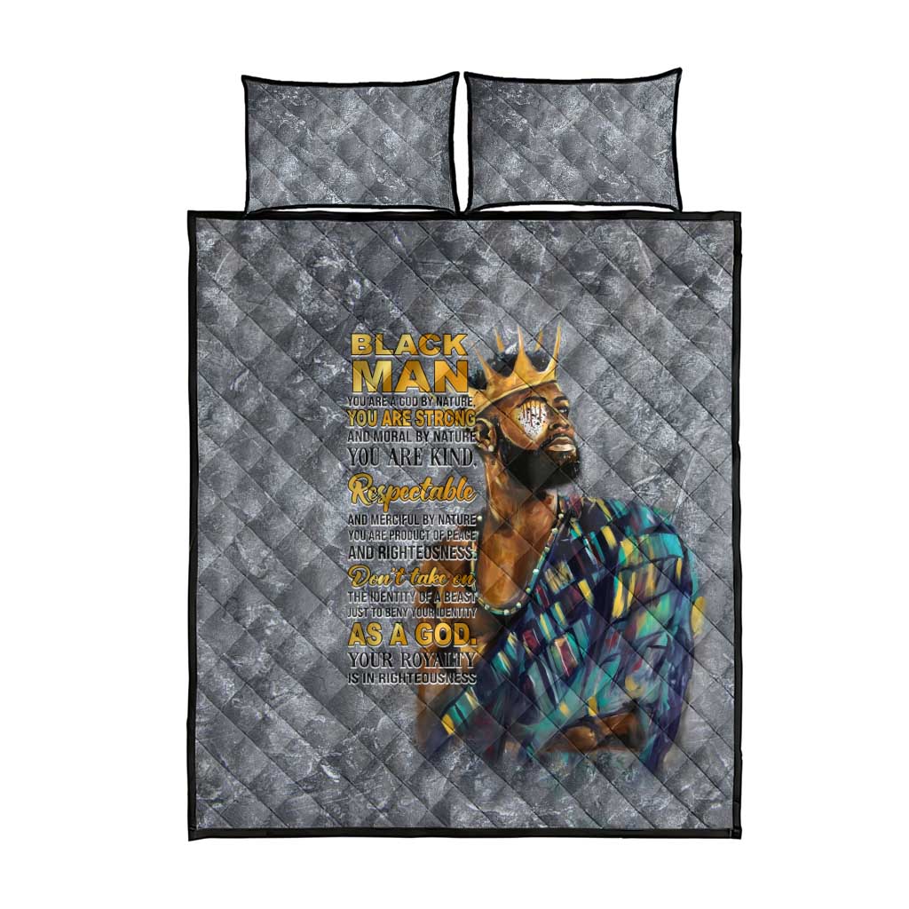 Black Man Africa Quilt Bed Set Naturally King DT02
