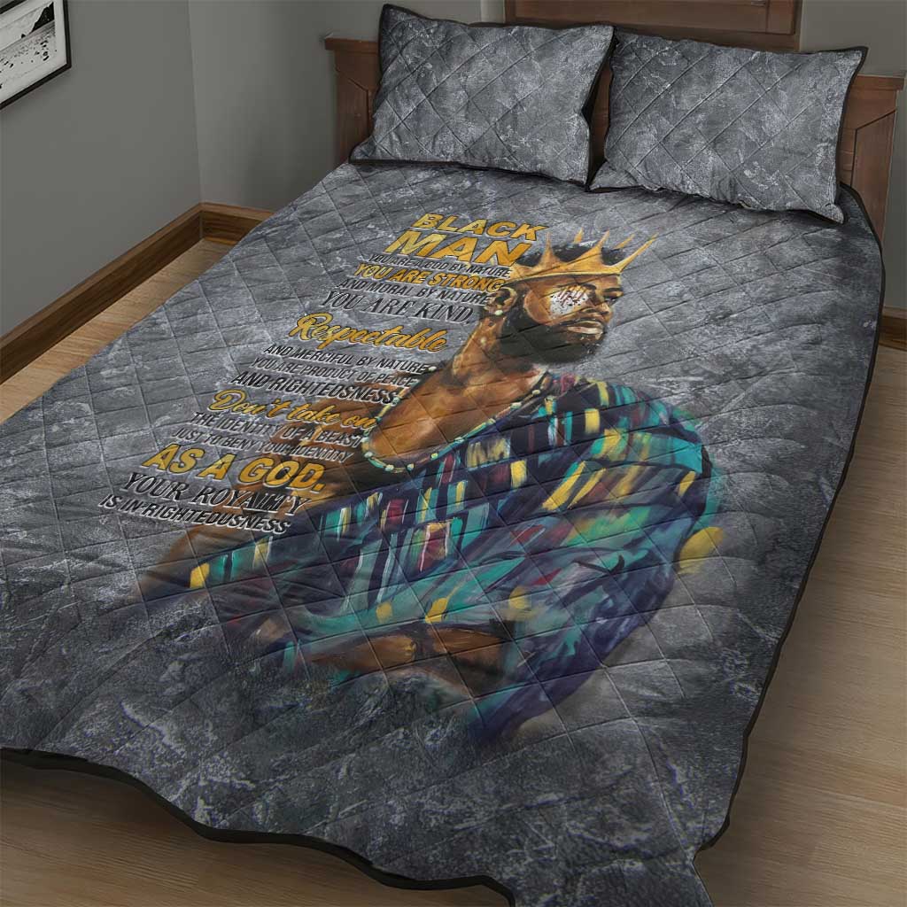Black Man Africa Quilt Bed Set Naturally King DT02