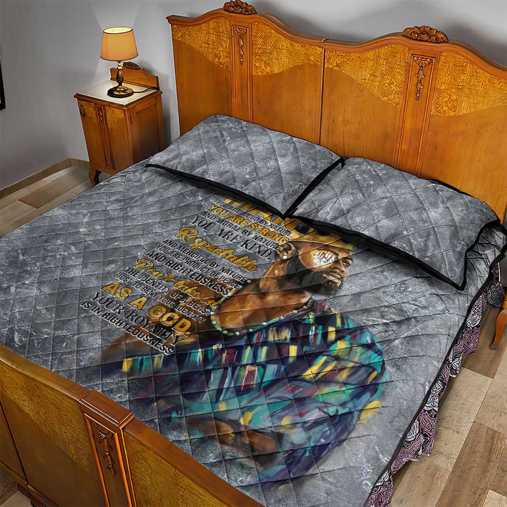 Black Man Africa Quilt Bed Set Naturally King DT02