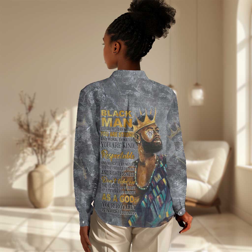 Black Man Africa Women Casual Shirt Naturally King DT02