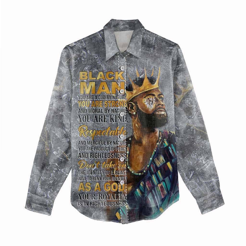 Black Man Africa Women Casual Shirt Naturally King DT02
