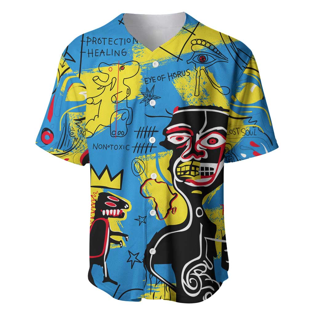 African Art Viva Underground Psychedelic Vintage Style Baseball Jersey DT02
