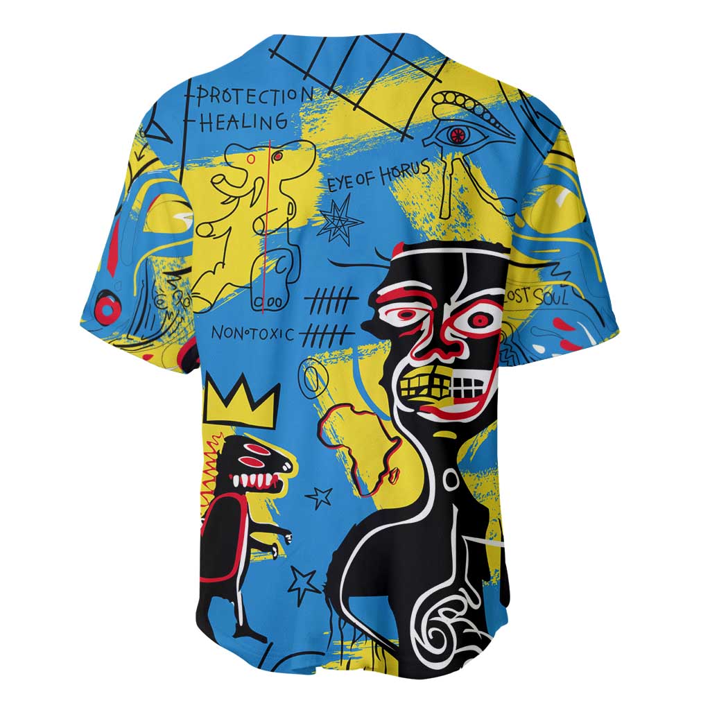 African Art Viva Underground Psychedelic Vintage Style Baseball Jersey DT02