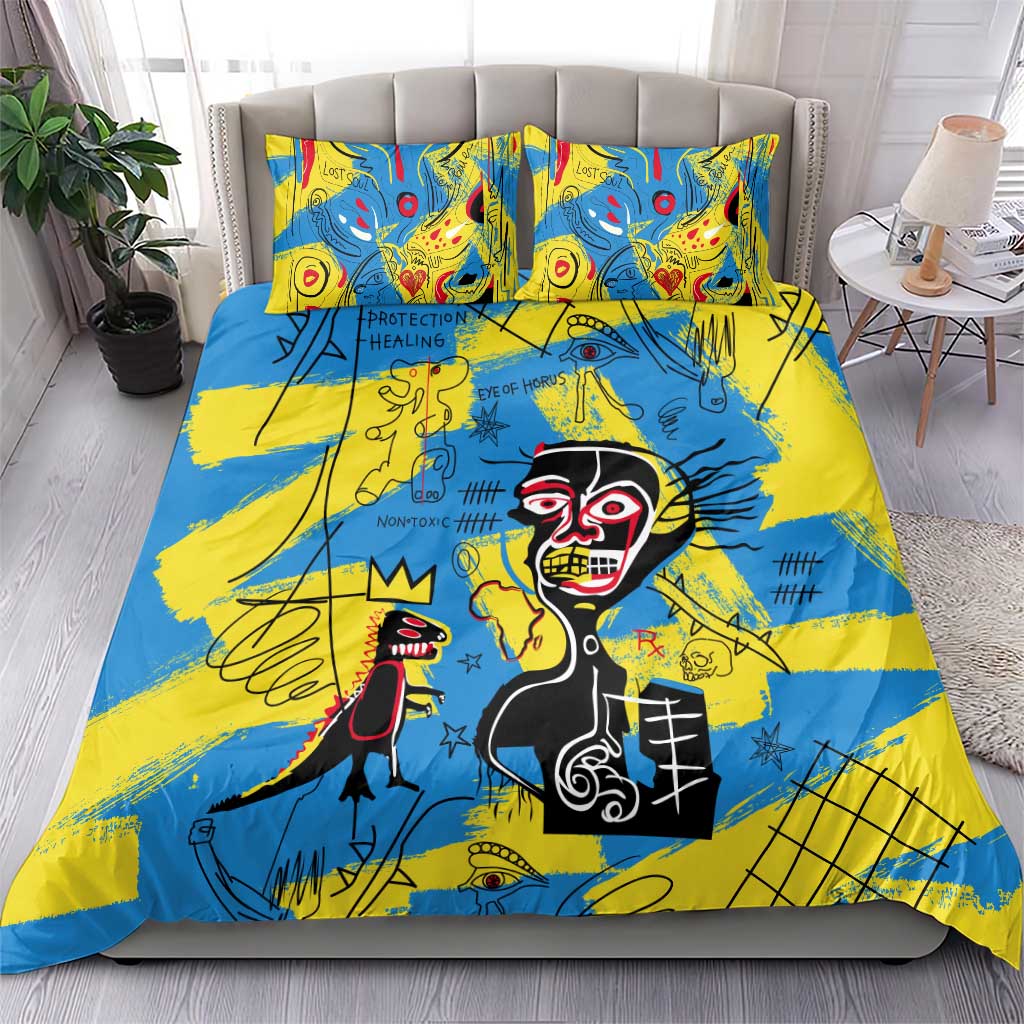 African Art Viva Underground Psychedelic Vintage Style Bedding Set DT02