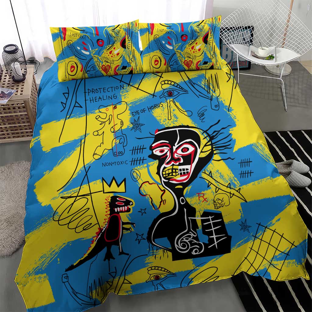 African Art Viva Underground Psychedelic Vintage Style Bedding Set DT02