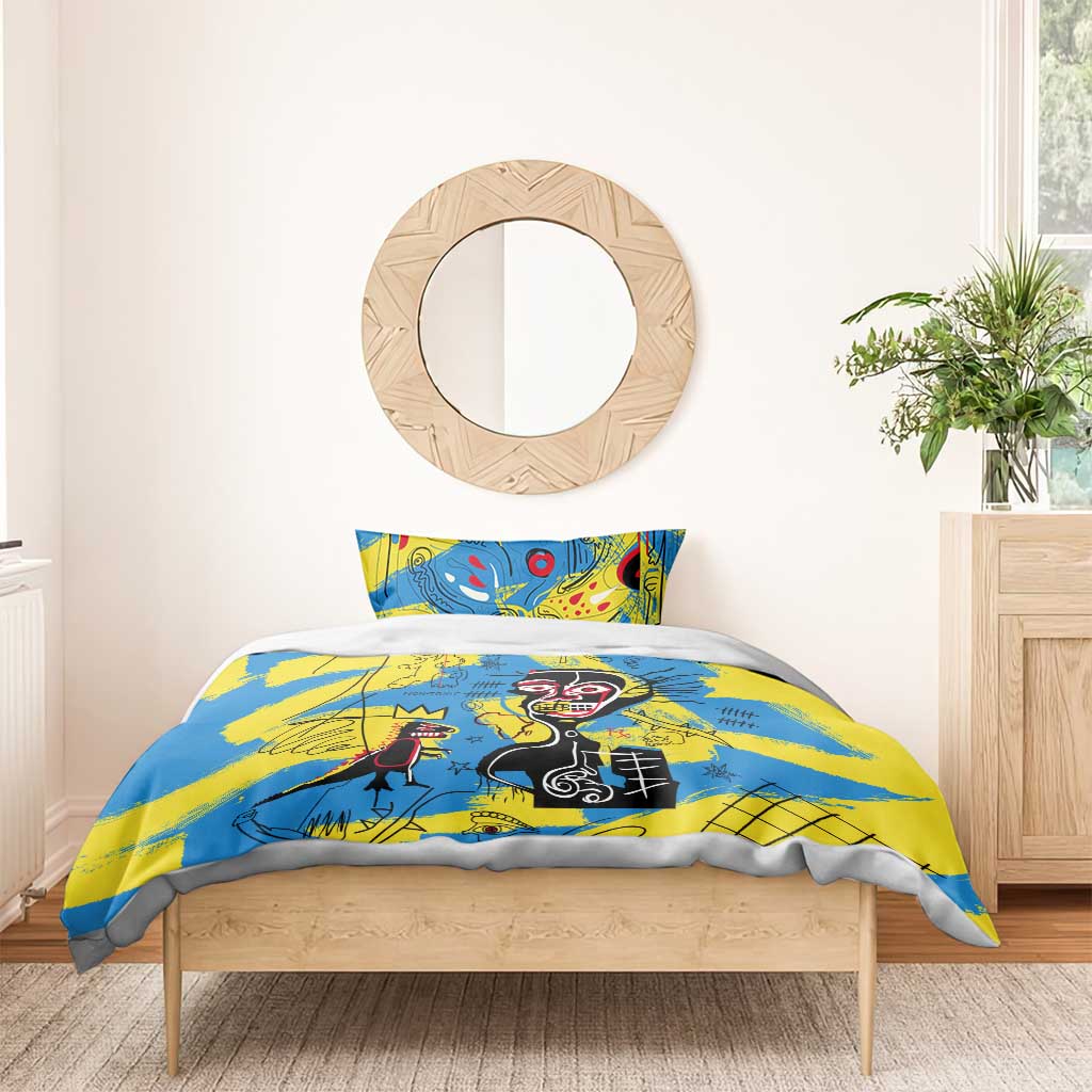 African Art Viva Underground Psychedelic Vintage Style Bedding Set DT02
