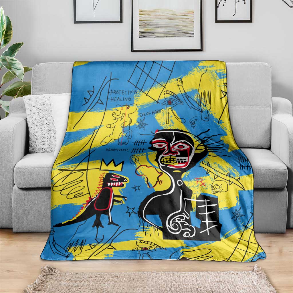 African Art Viva Underground Psychedelic Vintage Style Blanket DT02