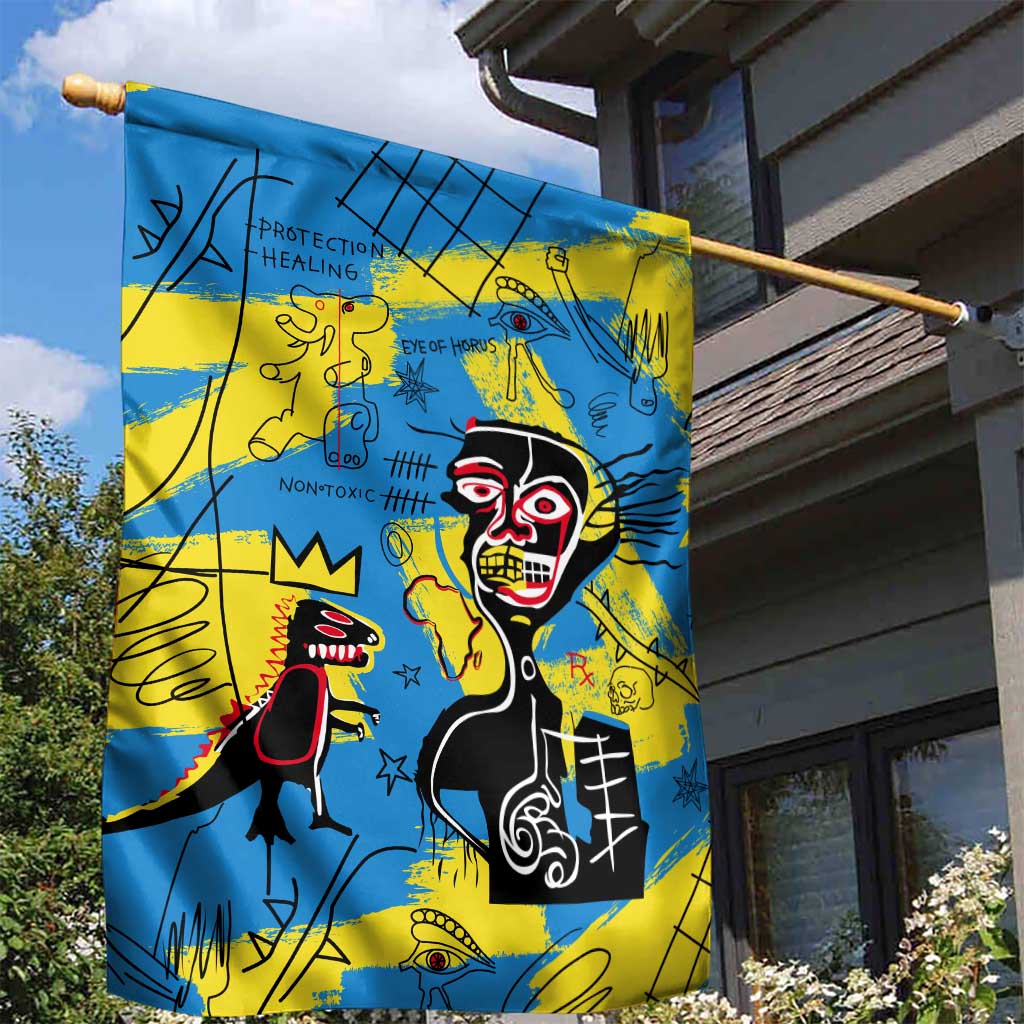 African Art Viva Underground Psychedelic Vintage Style Garden Flag DT02