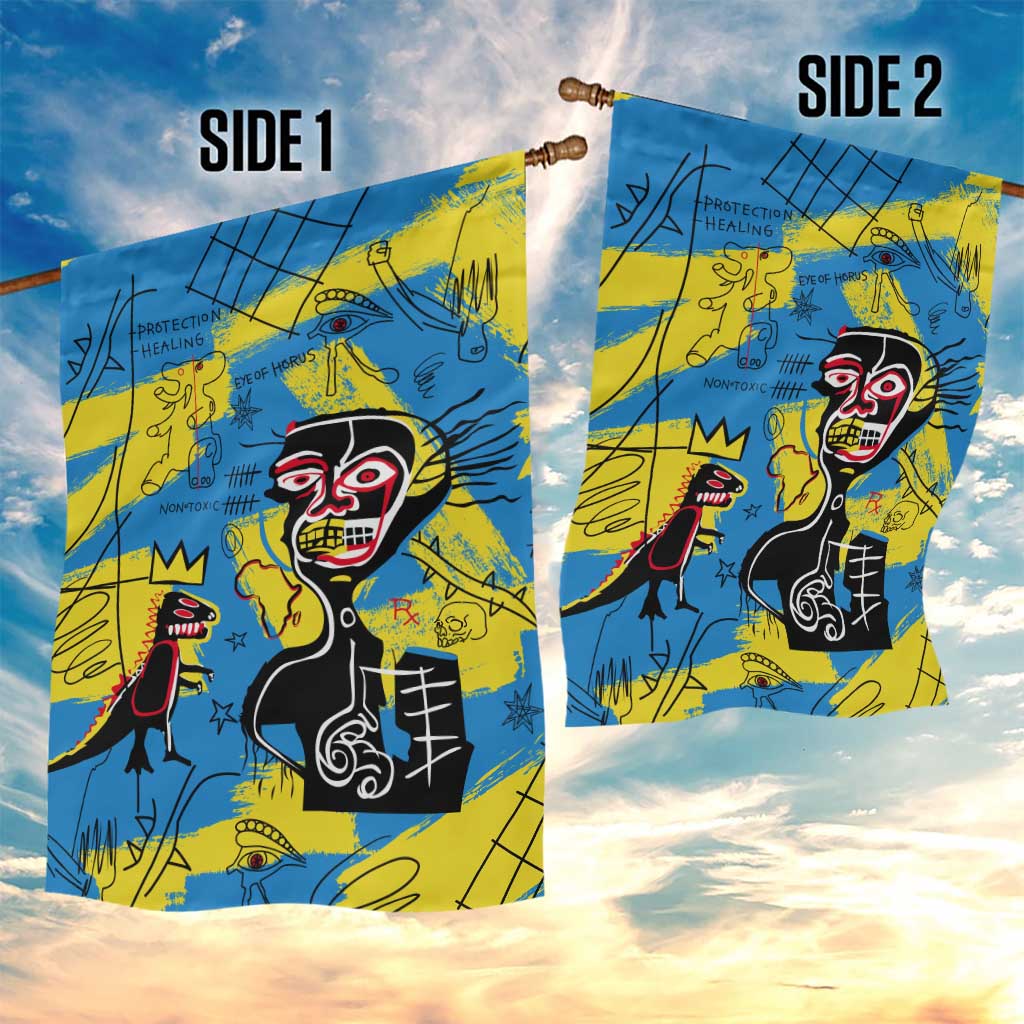 African Art Viva Underground Psychedelic Vintage Style Garden Flag DT02