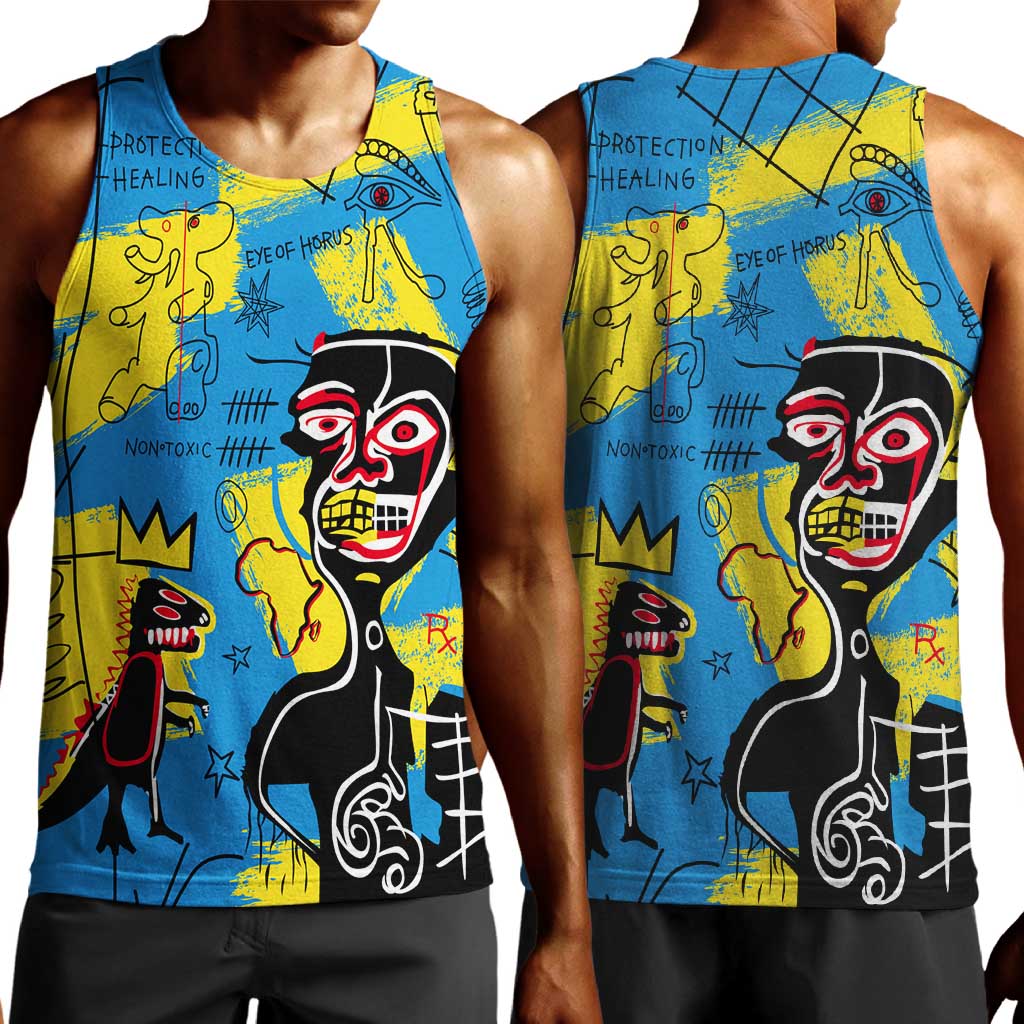 African Art Viva Underground Psychedelic Vintage Style Men Tank Top DT02