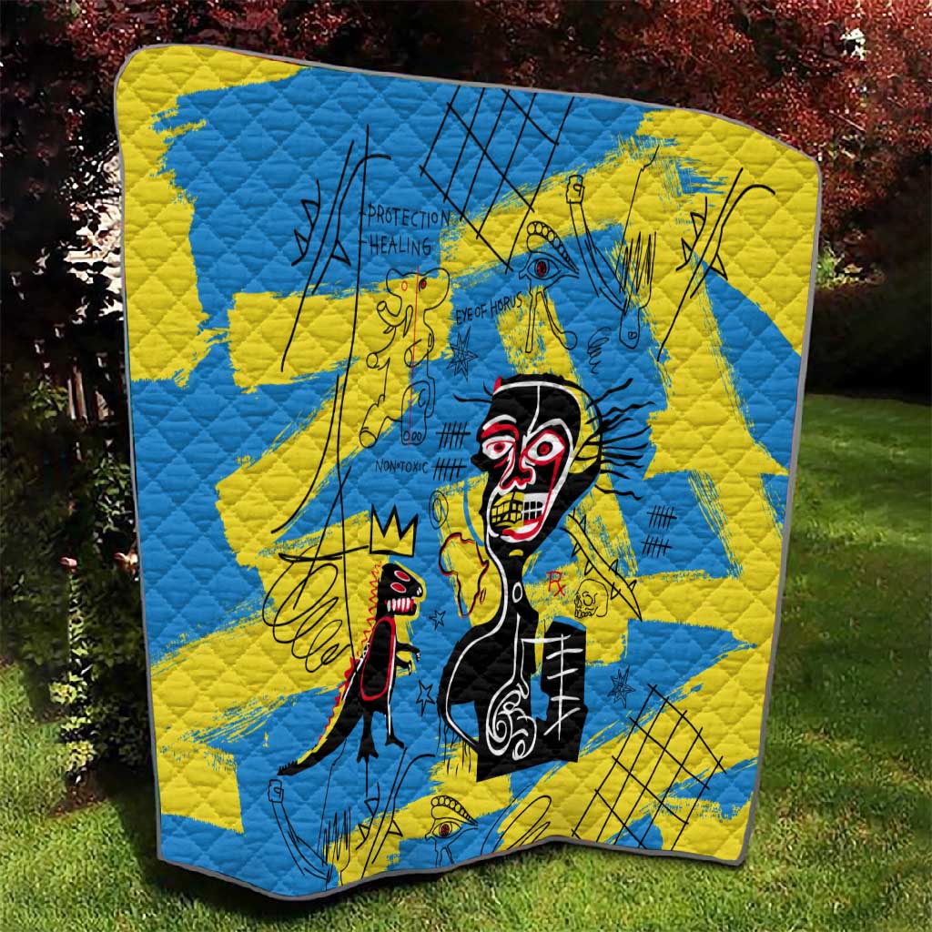 African Art Viva Underground Psychedelic Vintage Style Quilt DT02