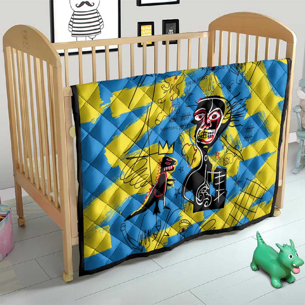 African Art Viva Underground Psychedelic Vintage Style Quilt DT02