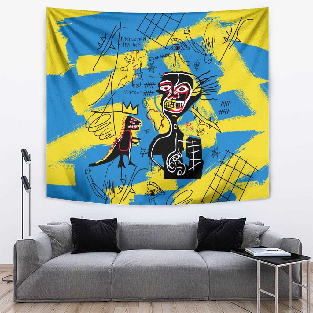African Art Viva Underground Psychedelic Vintage Style Tapestry DT02