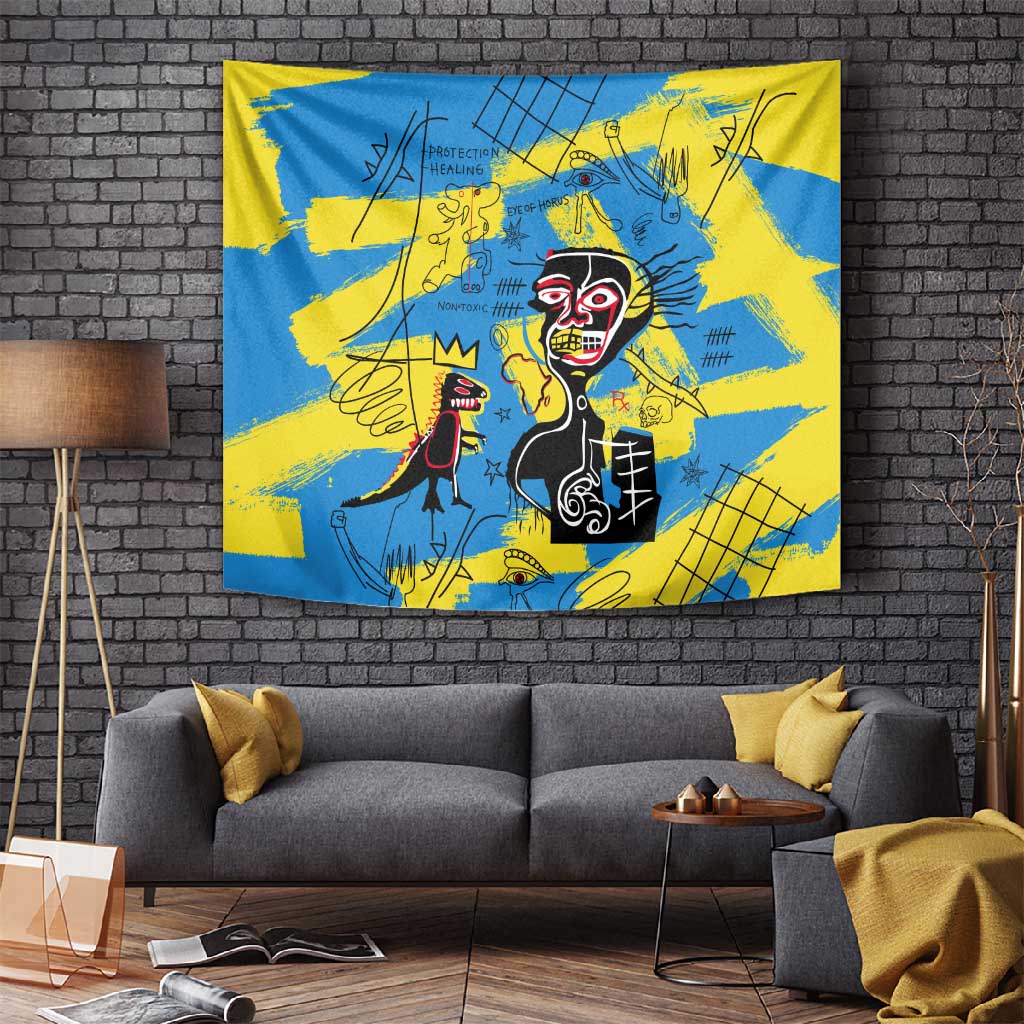 African Art Viva Underground Psychedelic Vintage Style Tapestry DT02