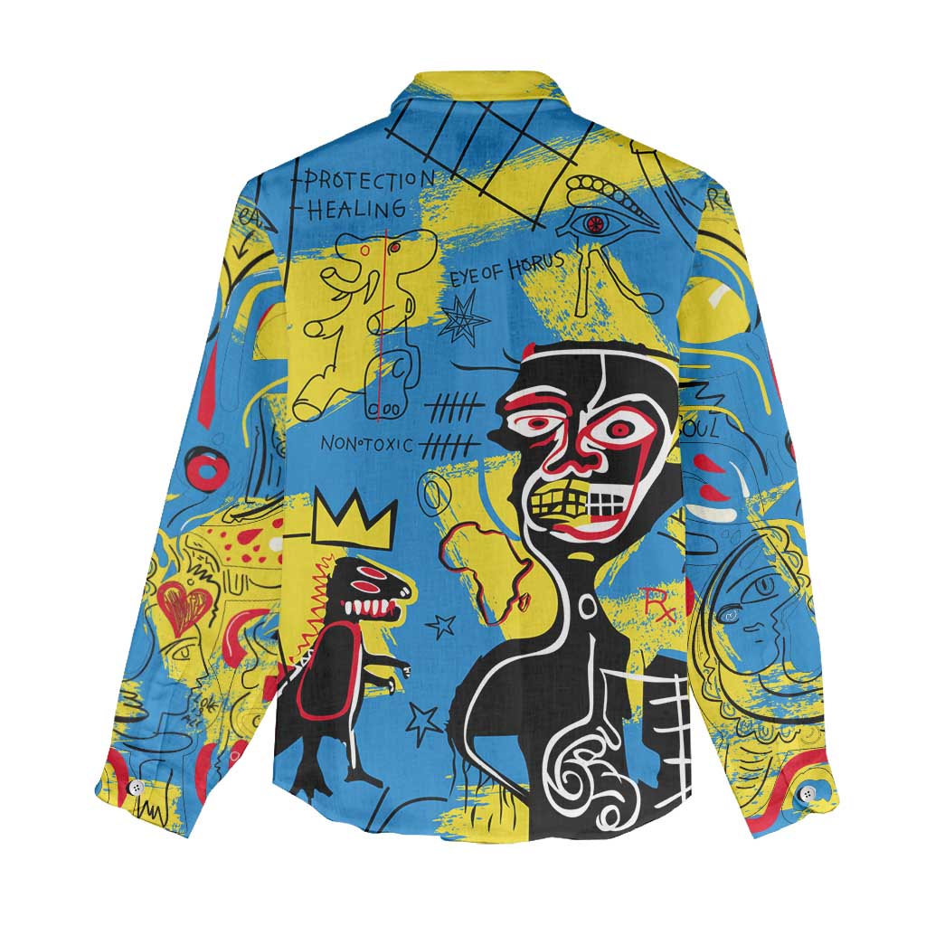 African Art Viva Underground Psychedelic Vintage Style Women Casual Shirt DT02