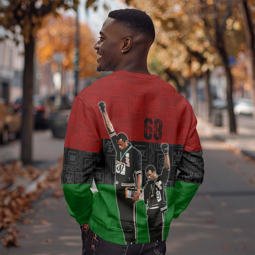 Mexico City 1968 African American Sweatshirt Black Power Salute DT02