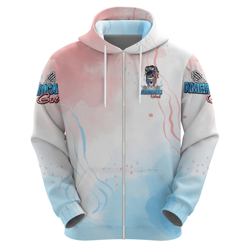 Skull Girl Hoodie Never Fck Given DT02