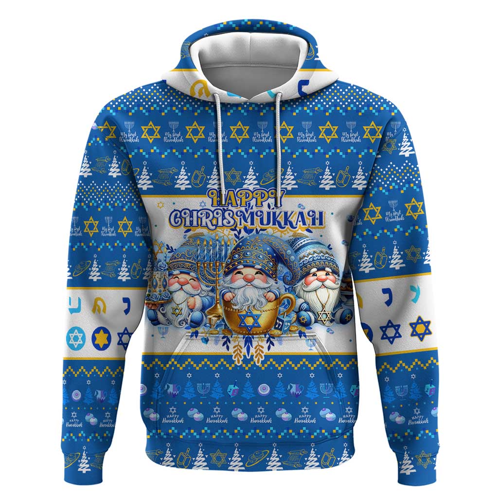 Happy Chrismukkah Hoodie Gnome Funny Hanukkah Christmas Mashup DT02