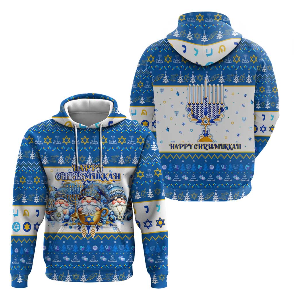 Happy Chrismukkah Hoodie Gnome Funny Hanukkah Christmas Mashup DT02