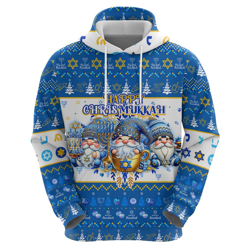 Happy Chrismukkah Hoodie Gnome Funny Hanukkah Christmas Mashup DT02