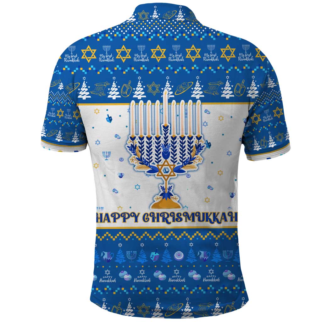 Happy Chrismukkah Polo Shirt Gnome Funny Hanukkah Christmas Mashup DT02