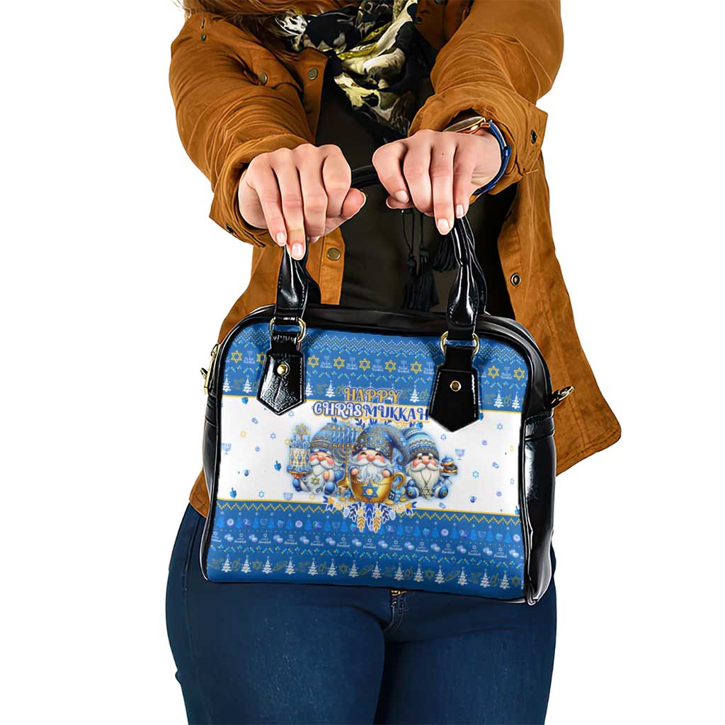 Happy Chrismukkah Shoulder Handbag Gnome Funny Hanukkah Christmas Mashup DT02