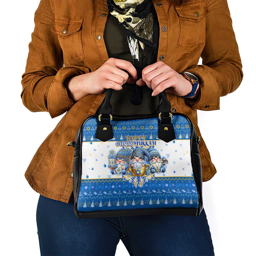 Happy Chrismukkah Shoulder Handbag Gnome Funny Hanukkah Christmas Mashup DT02