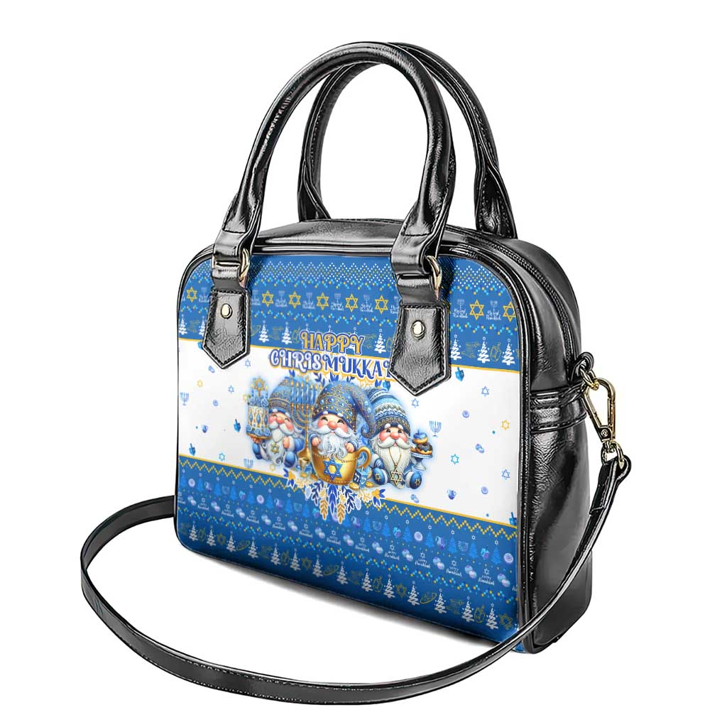 Happy Chrismukkah Shoulder Handbag Gnome Funny Hanukkah Christmas Mashup DT02
