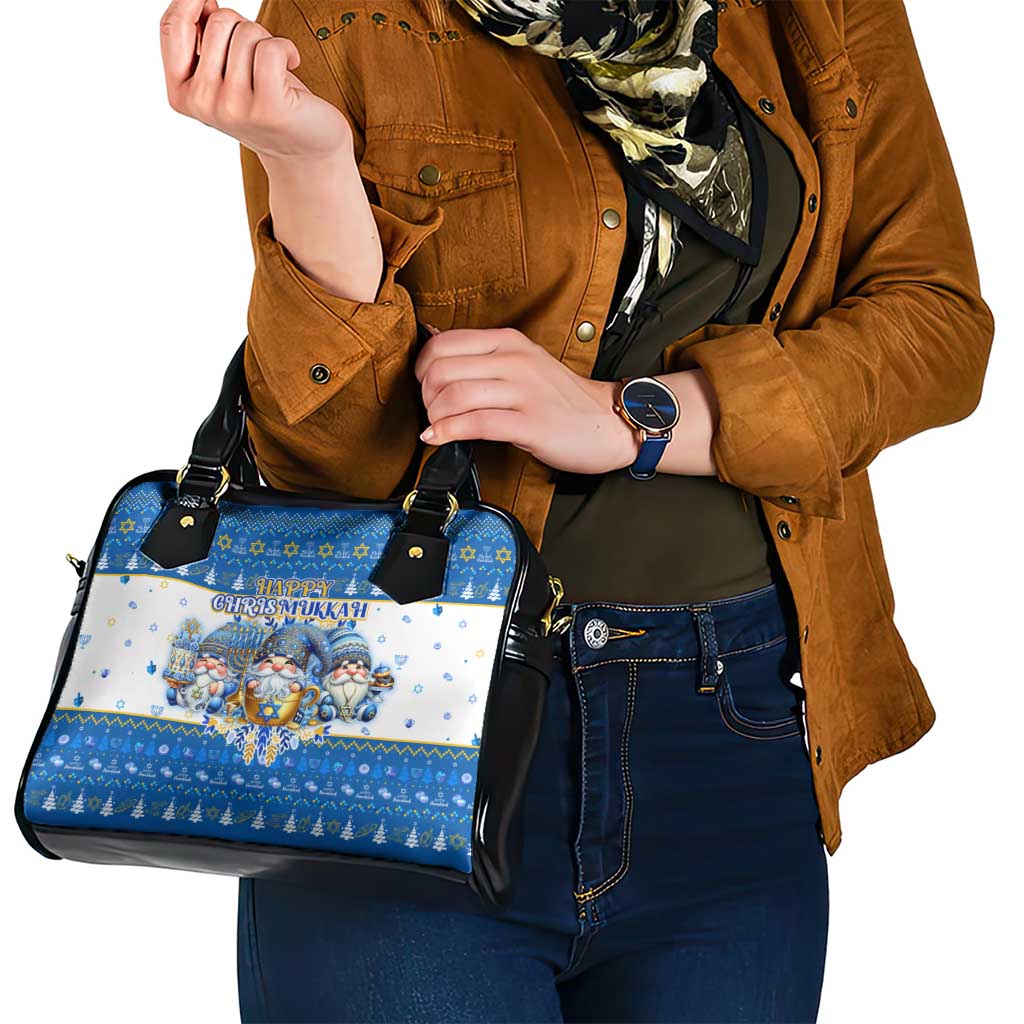 Happy Chrismukkah Shoulder Handbag Gnome Funny Hanukkah Christmas Mashup DT02
