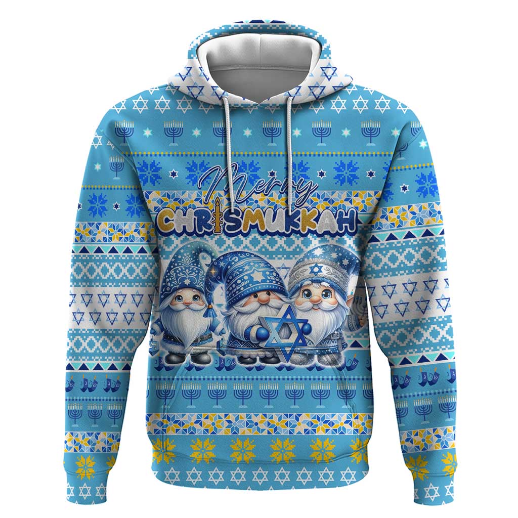 Merry Chrismukkah Hoodie Jewish Christmas Gnomes and Menorahs DT02