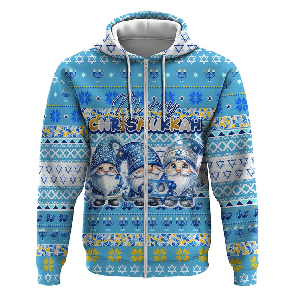 Merry Chrismukkah Hoodie Jewish Christmas Gnomes and Menorahs DT02