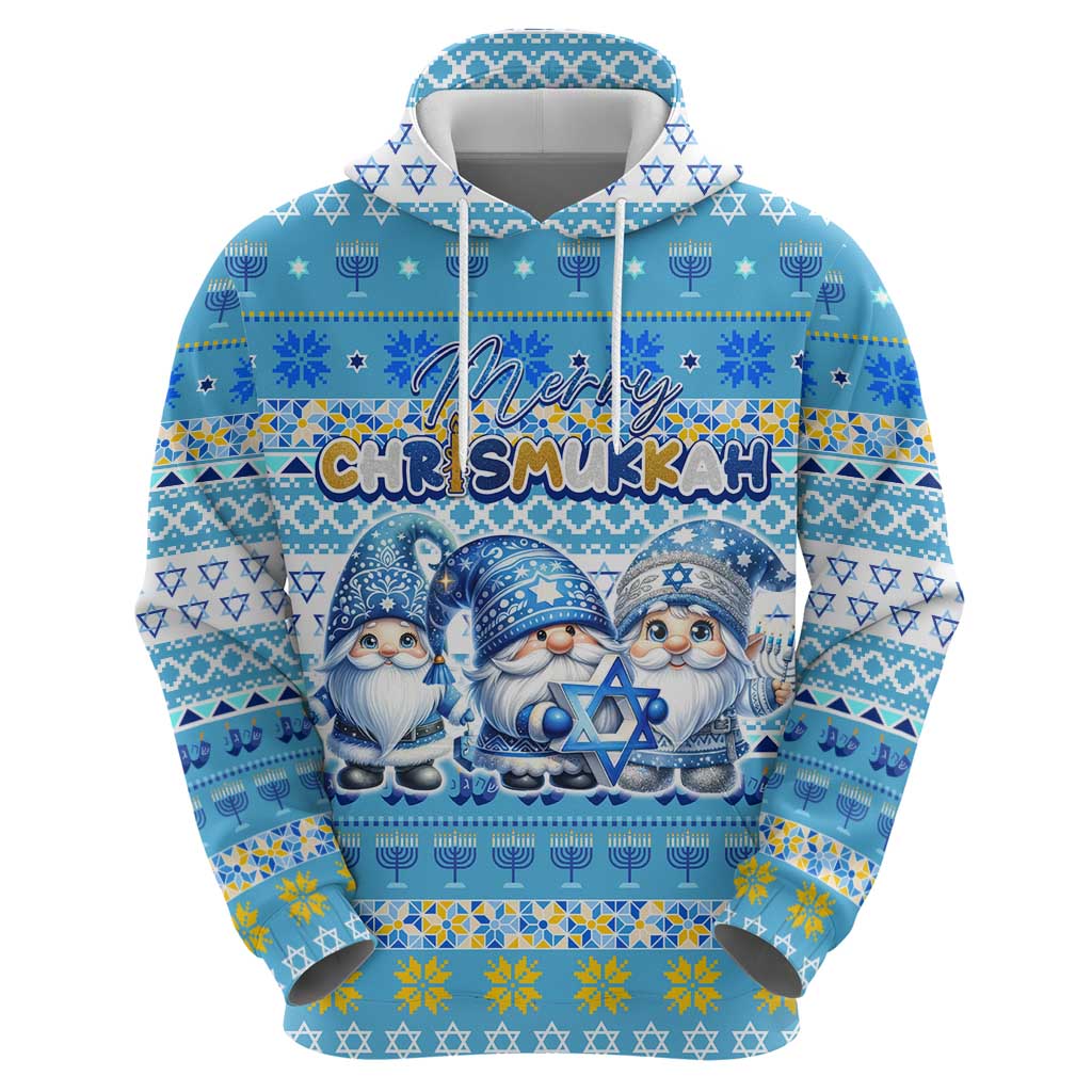 Merry Chrismukkah Hoodie Jewish Christmas Gnomes and Menorahs DT02