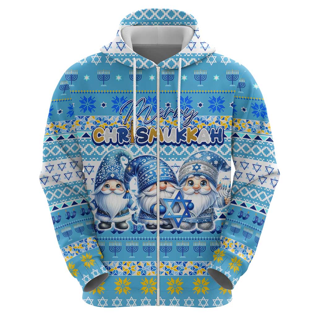 Merry Chrismukkah Hoodie Jewish Christmas Gnomes and Menorahs DT02