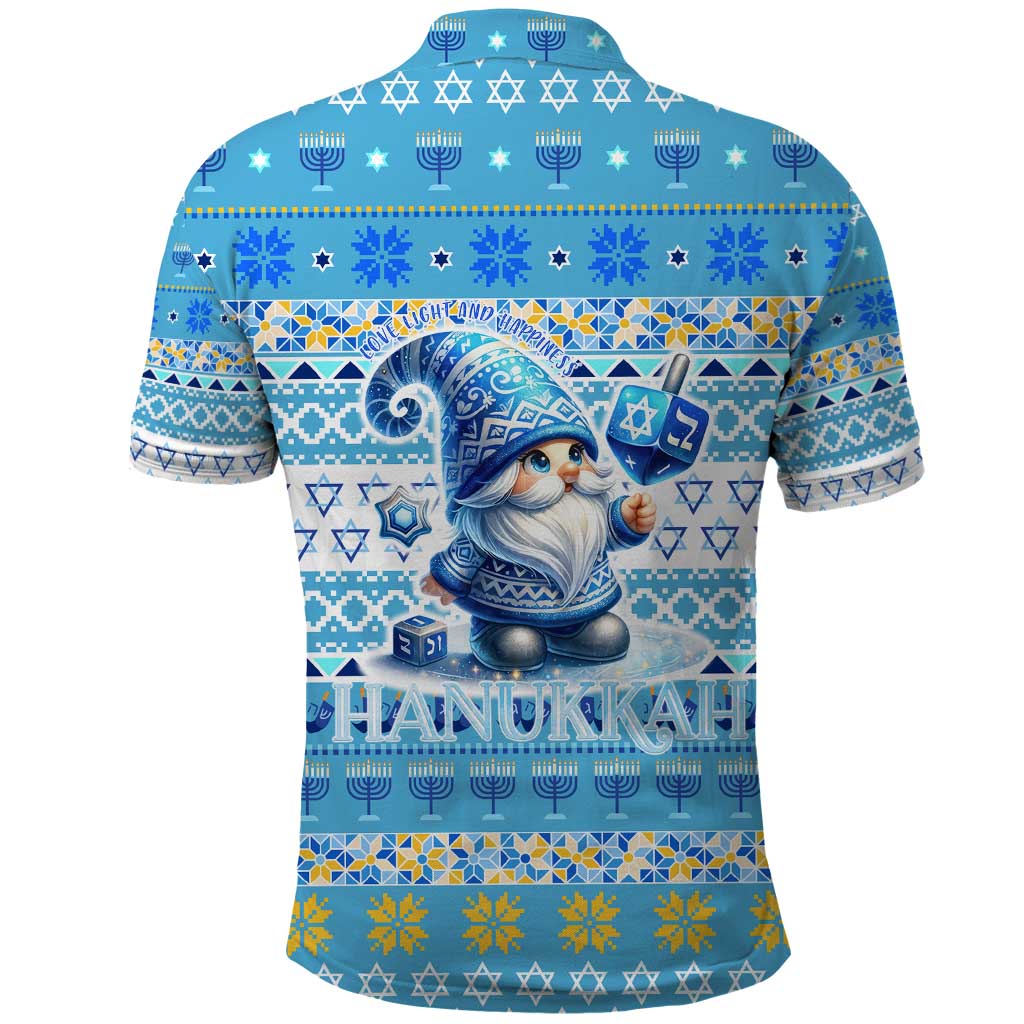 Merry Chrismukkah Polo Shirt Jewish Christmas Gnomes and Menorahs DT02