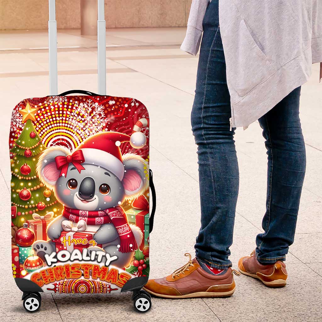Koality Christmas Luggage Cover Cute Aussie Koala Holiday DT02