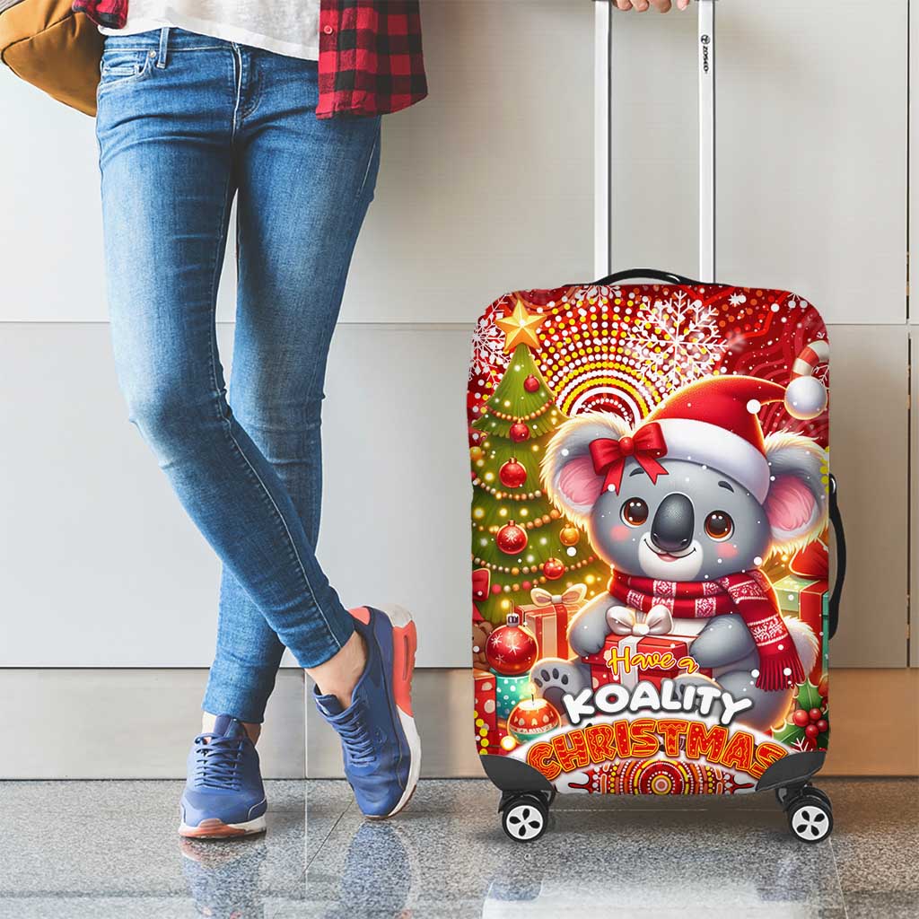 Koality Christmas Luggage Cover Cute Aussie Koala Holiday DT02
