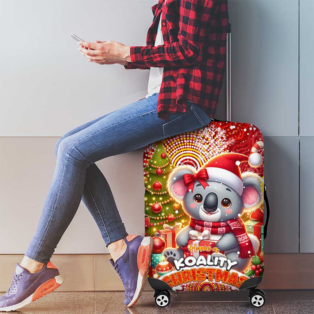 Koality Christmas Luggage Cover Cute Aussie Koala Holiday DT02