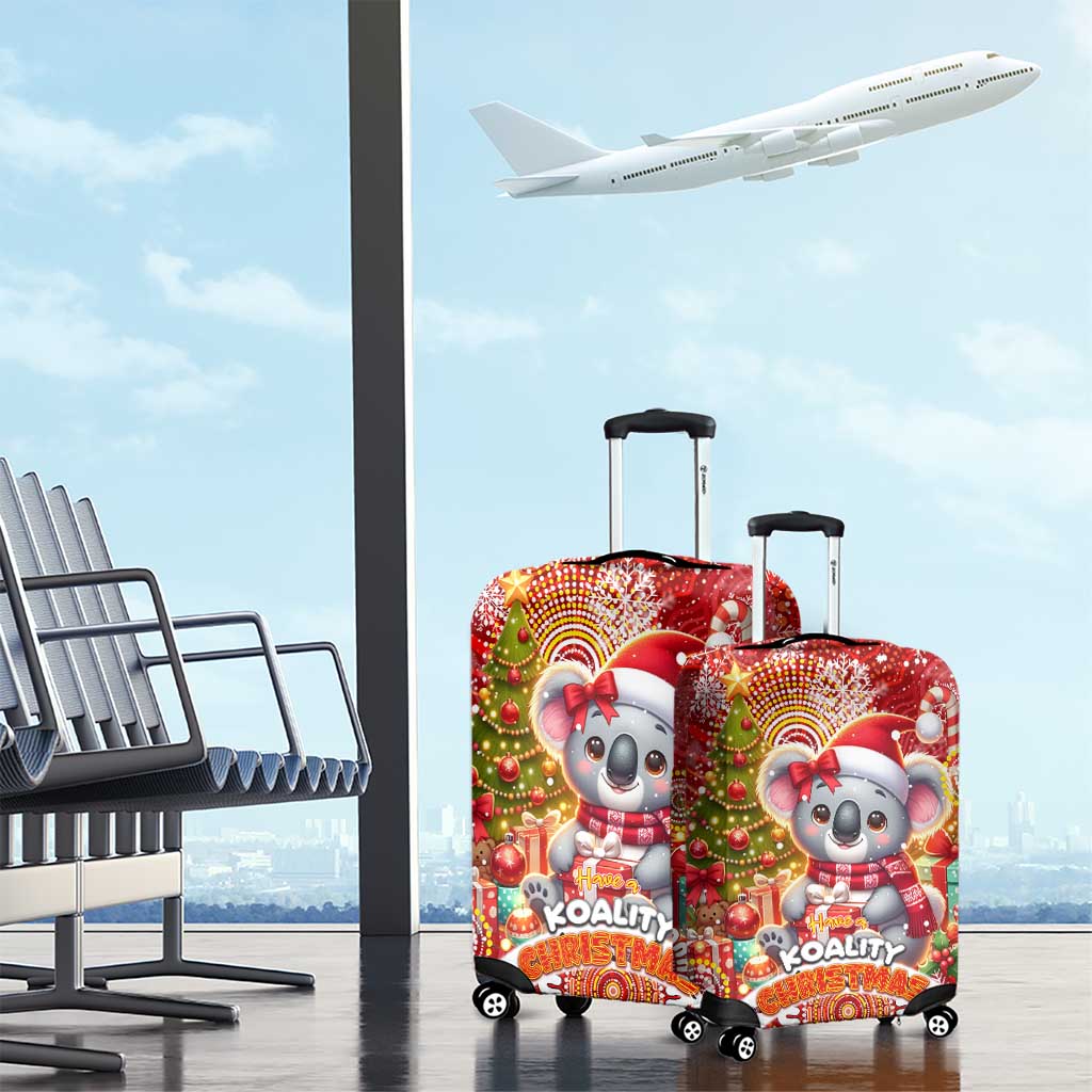 Koality Christmas Luggage Cover Cute Aussie Koala Holiday DT02