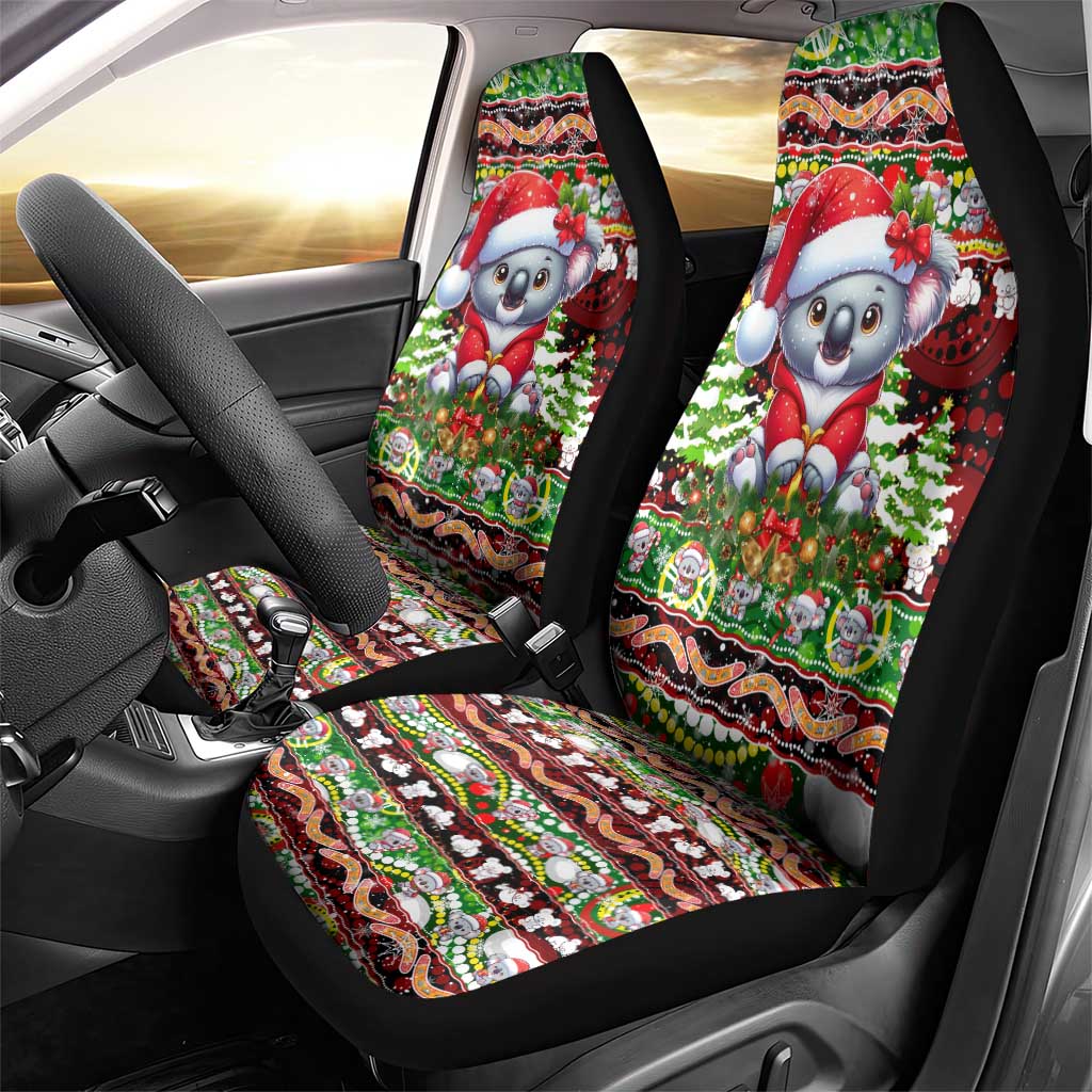 Koala Christmas Car Seat Cover Australia Aboriginal Cute Santa Koalas DT02