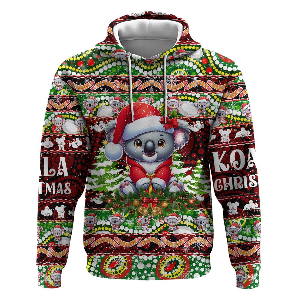 Koala Christmas Hoodie Australia Aboriginal Cute Santa Koalas DT02