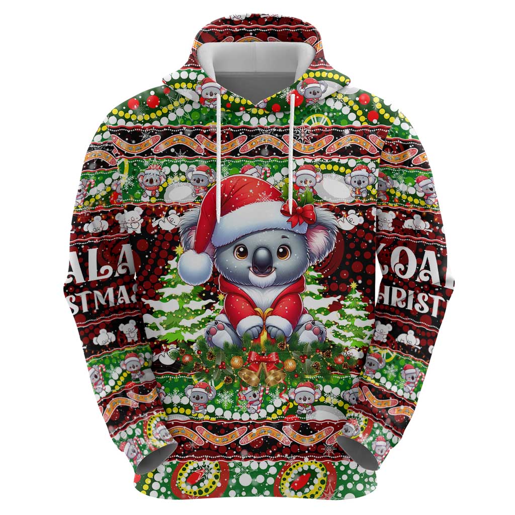 Koala Christmas Hoodie Australia Aboriginal Cute Santa Koalas DT02